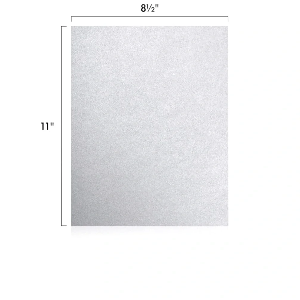 LUXPaper Silver Metallic Cardstock Paper 80 lb. 70 Pages